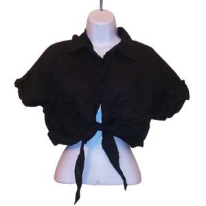 Tristan Black Crop Blouse XL